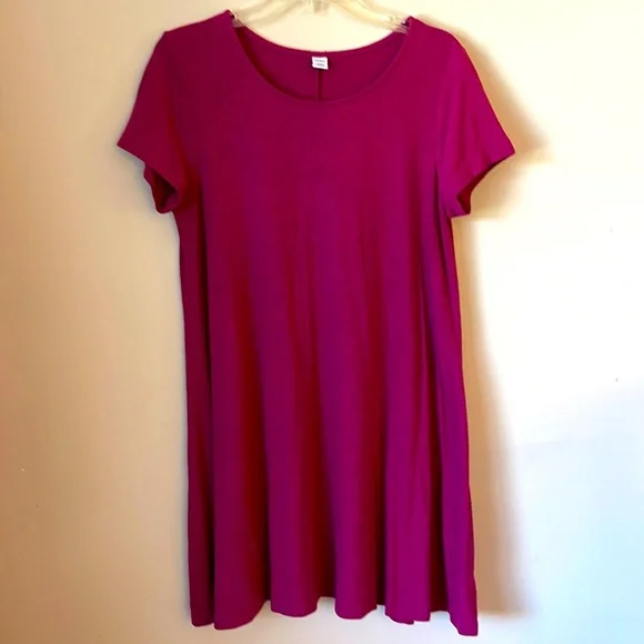 magenta t shirt dress Shadows Blue On Magenta Oversized T-Shirt Dress